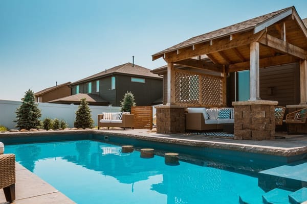Ideias para piscina externa: casas com piscina e jardim