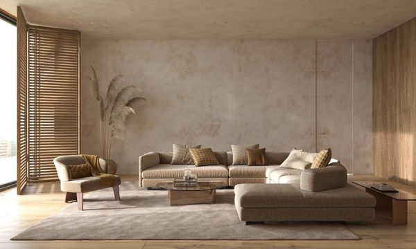   Salon w stylu japońsko-skandynawskim