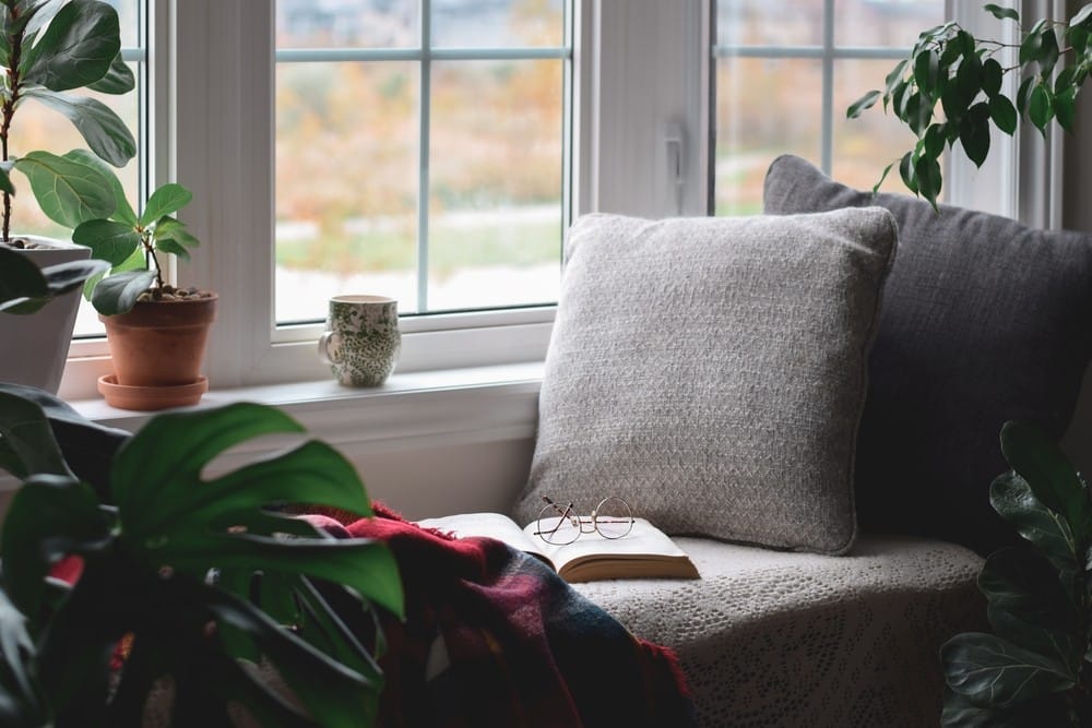 reading nook by the window