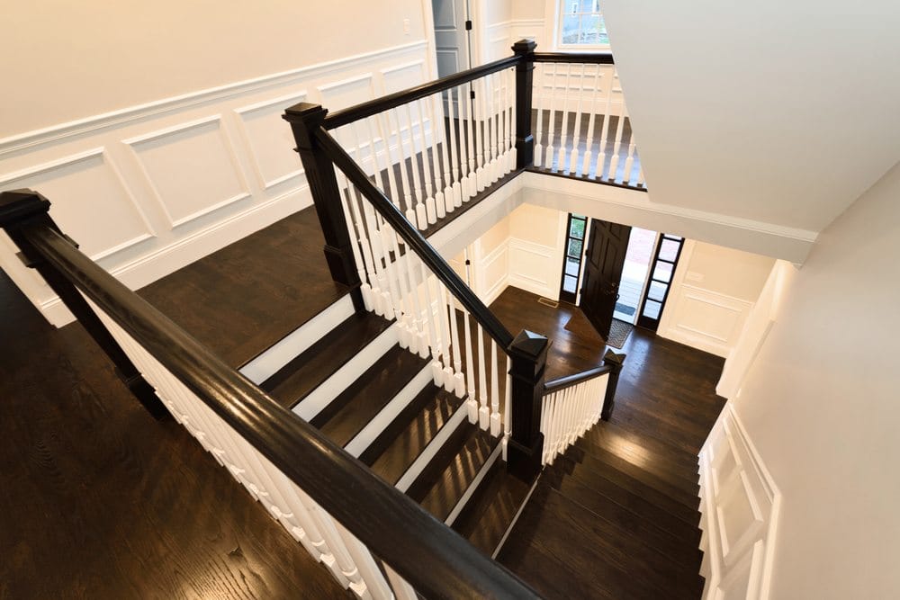 traditional wood staircase