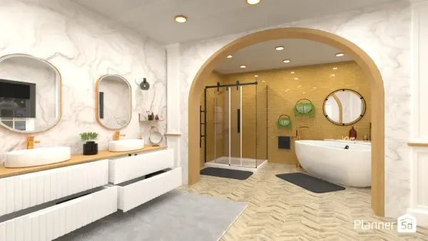 Mit Planner 5D gestaltetes Badezimmer