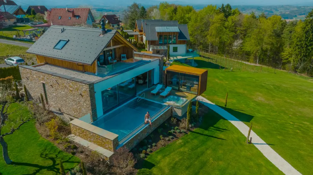 modern house with a pool
